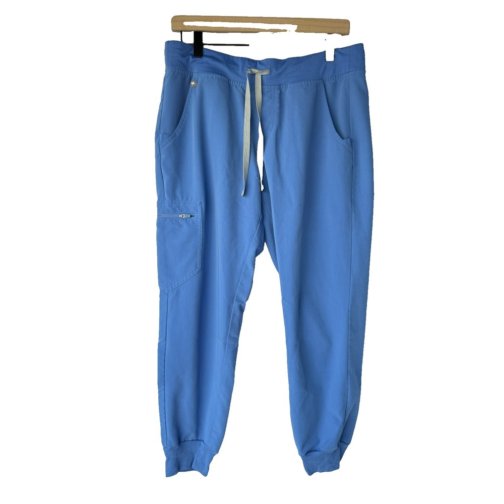 FIGS Scrub Jogger Pants Womens M/P Petite Blue Drawstring Medical‎ Nurse Uniform